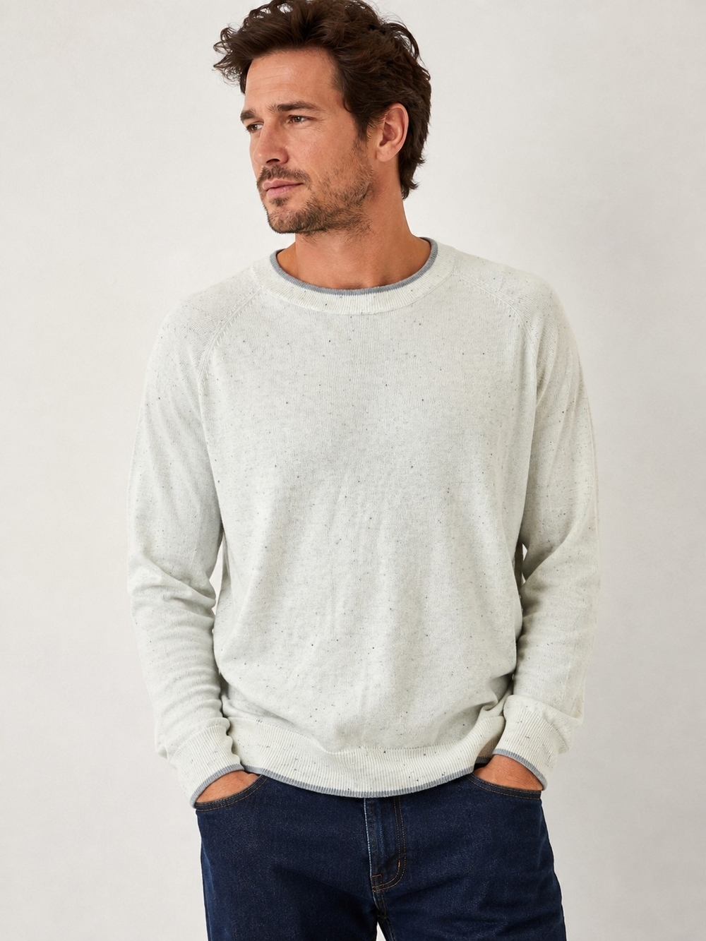 Smartwool Men's Crewneck Sweater in Light Heather Size Large